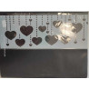 Hearts stencil 30x10cm