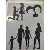 Romantikus nagy stencil 21*30.7cm