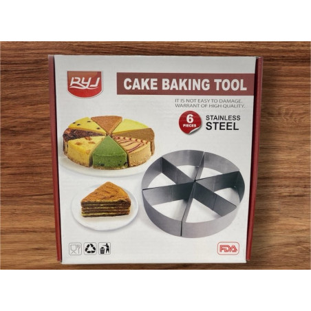 Cake slice baking form (6 pcs)