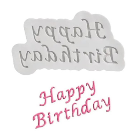 Szilikon Happy Birthday mintázó