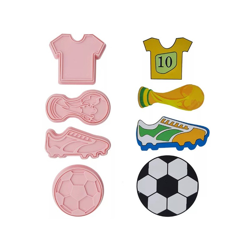 Football / Soccer cutter and embossing set of 4