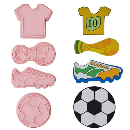 Football / Soccer cutter and embossing set of 4