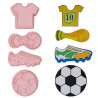 Football / Soccer cutter and embossing set of 4