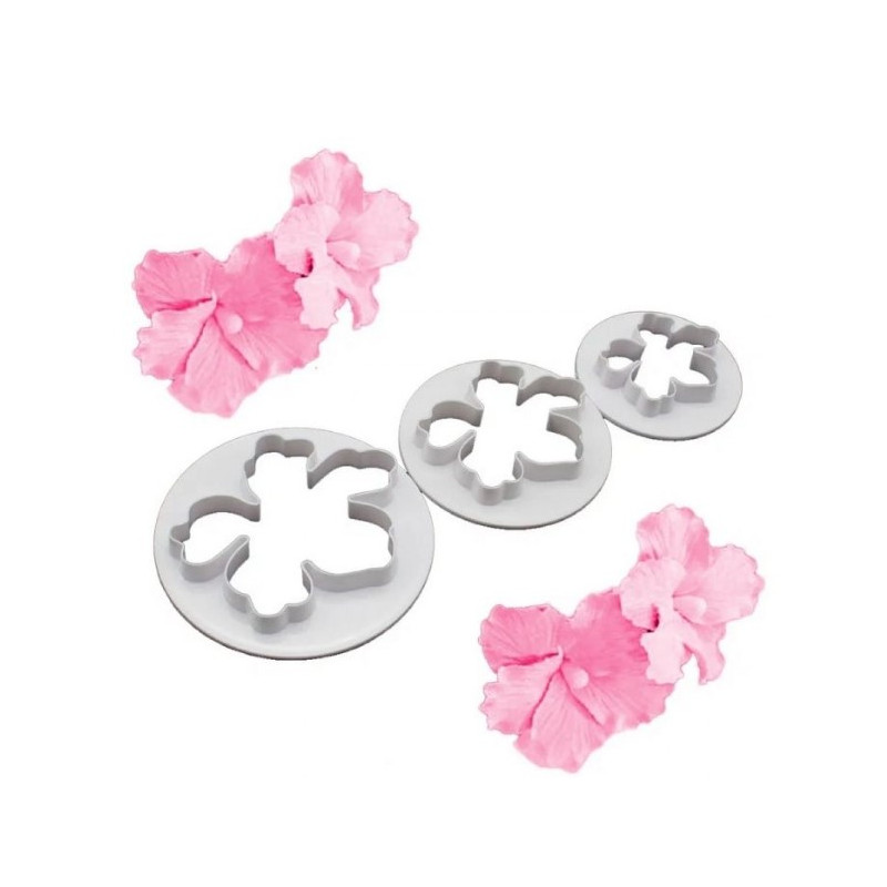 Hibiscus flower cutter set of 3