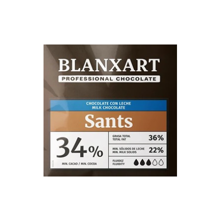 BLANXART SANTS tejcsokoládé pasztilla 1000g