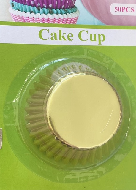 Arany metál muffin papír / kapszli (50db/csomag)