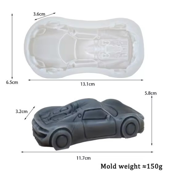 Sportautó 3D szilikon forma