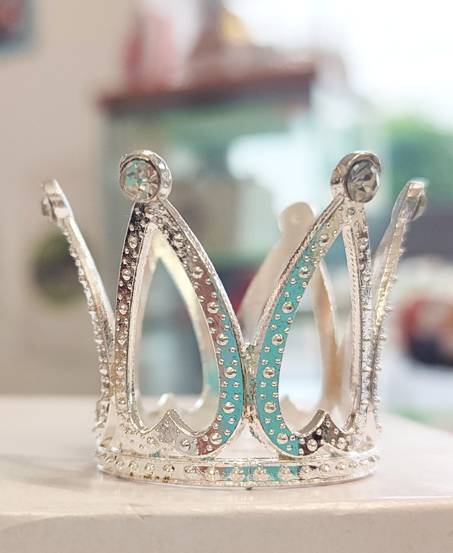 Korona, tiara ezüst hercegnős mini
