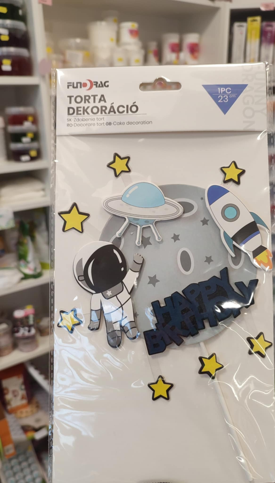 Űrös asztronauta Boldog szülinapos beszúró