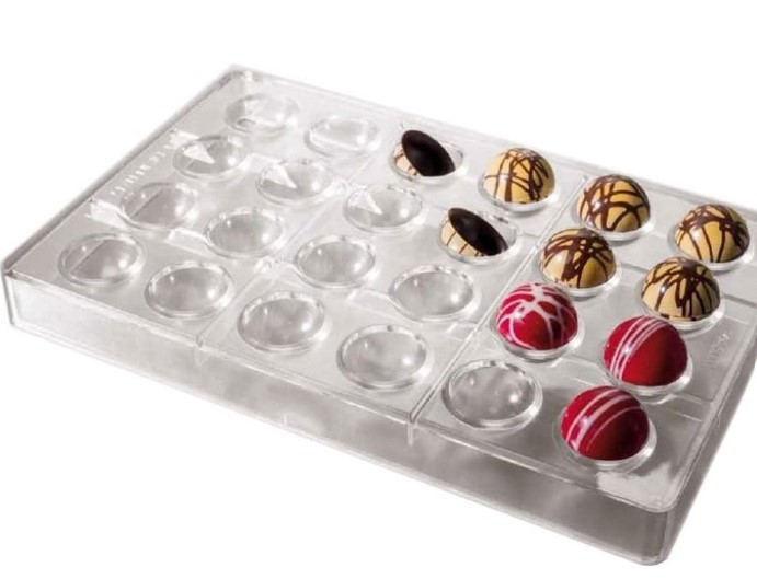 Félgömb bonbon forma polikarbonát