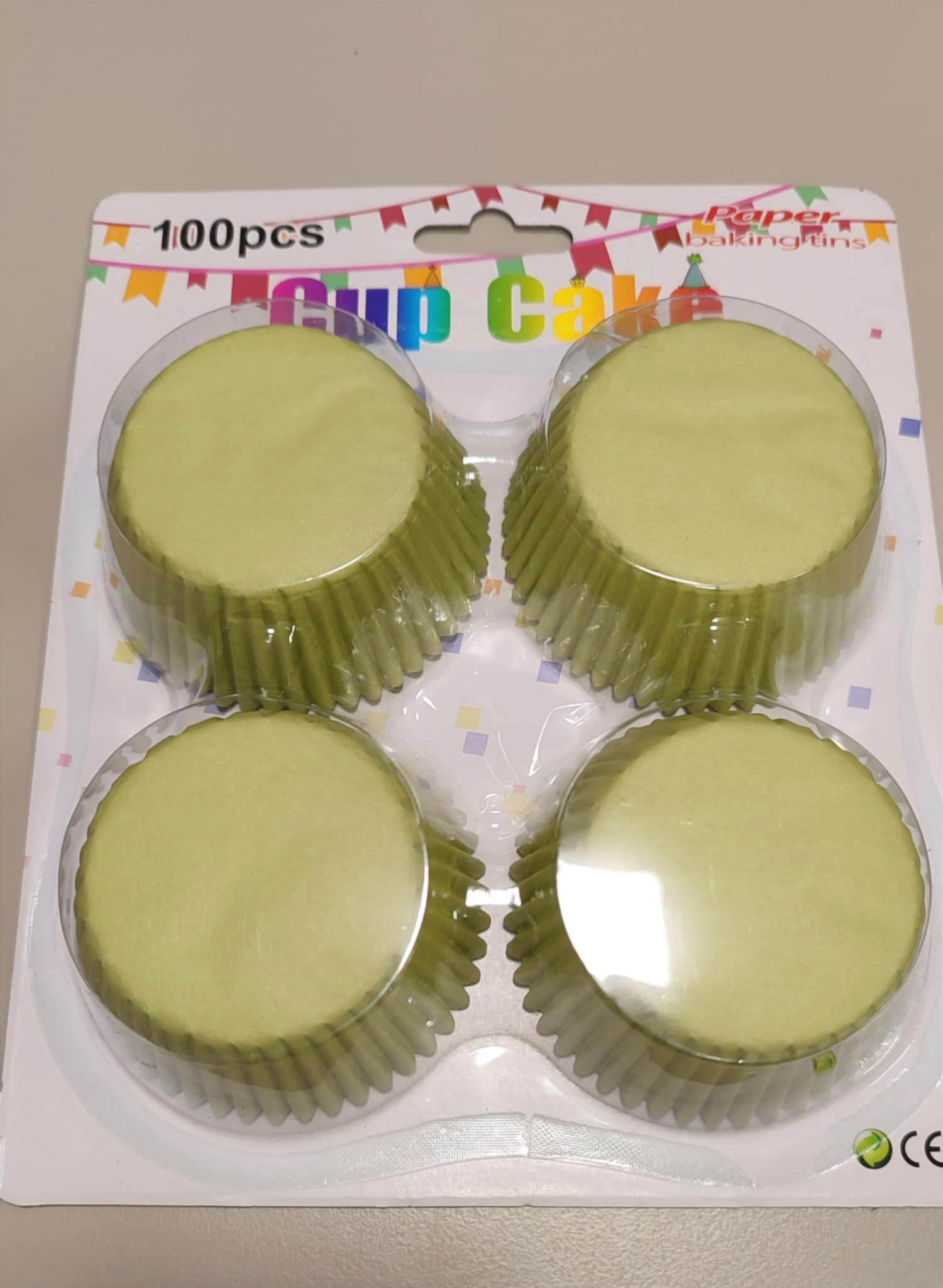 Halvány zöld muffin papír / kapszli (100db/csomag)
