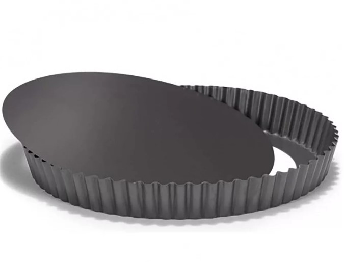 Kivehető aljú alumínium, kerek pite sütőforma 26cm