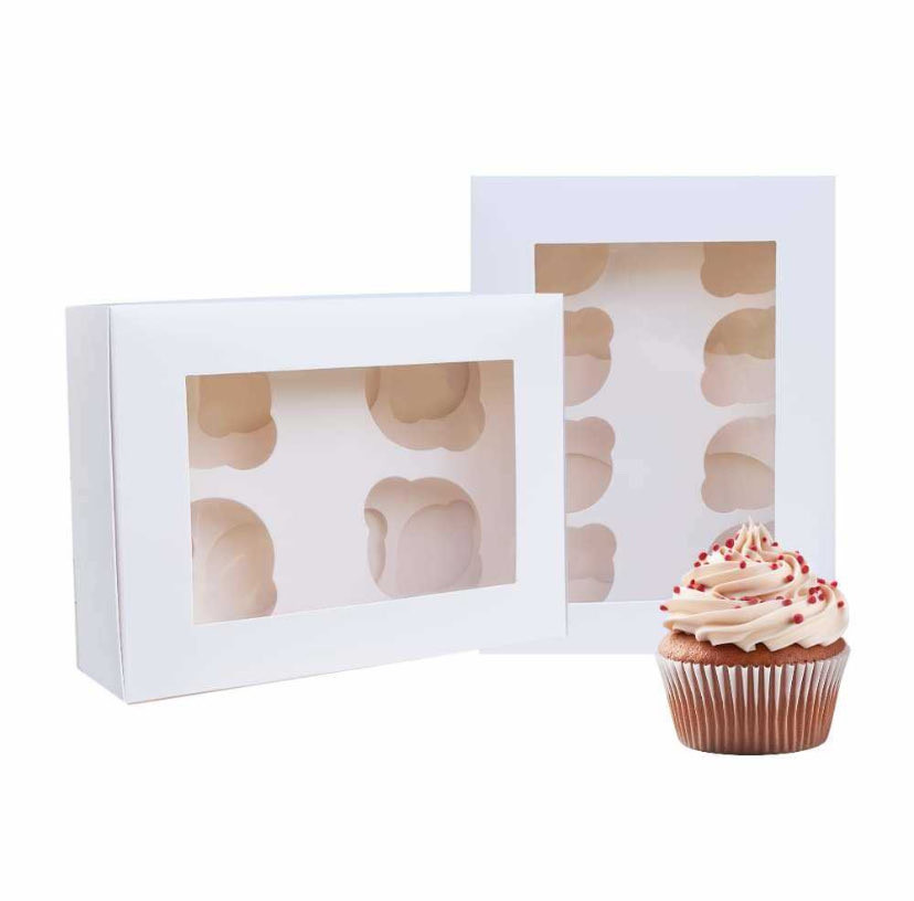 Ablakos fehér 4-es / 8-as muffin doboz