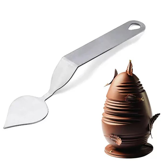 Tortaformázó és levéldísz díszítő spatula (csepp)