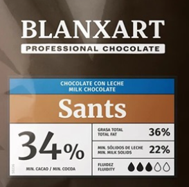 BLANXART SANTS tejcsokoládé pasztilla 5kg