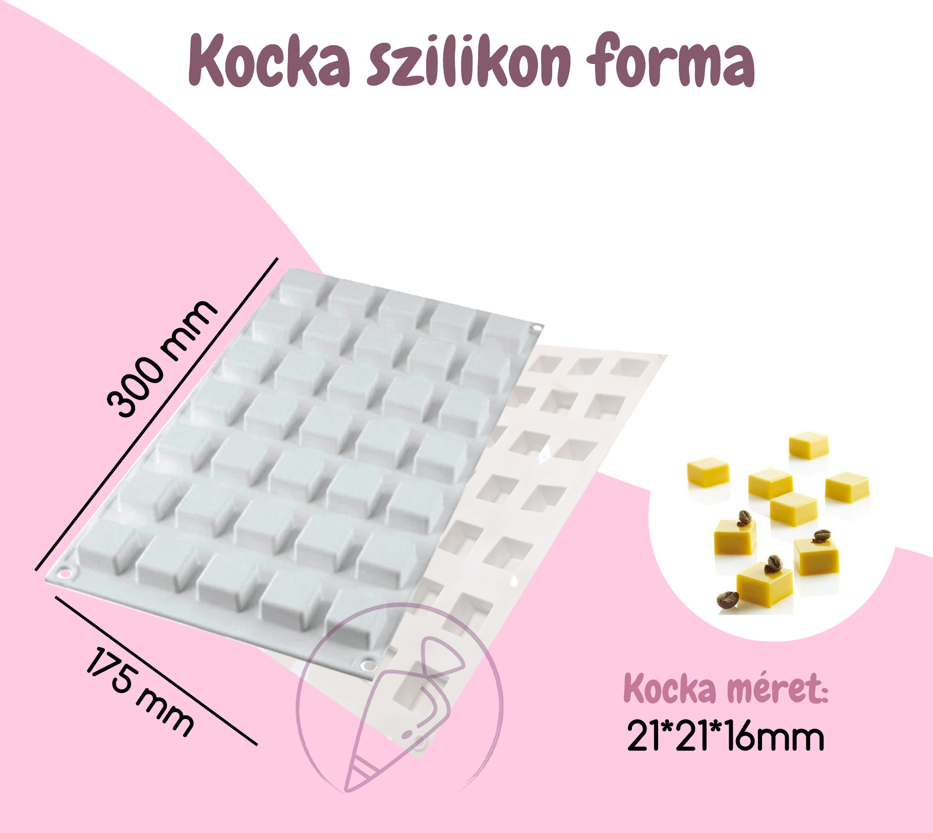 Kocka szilikon forma