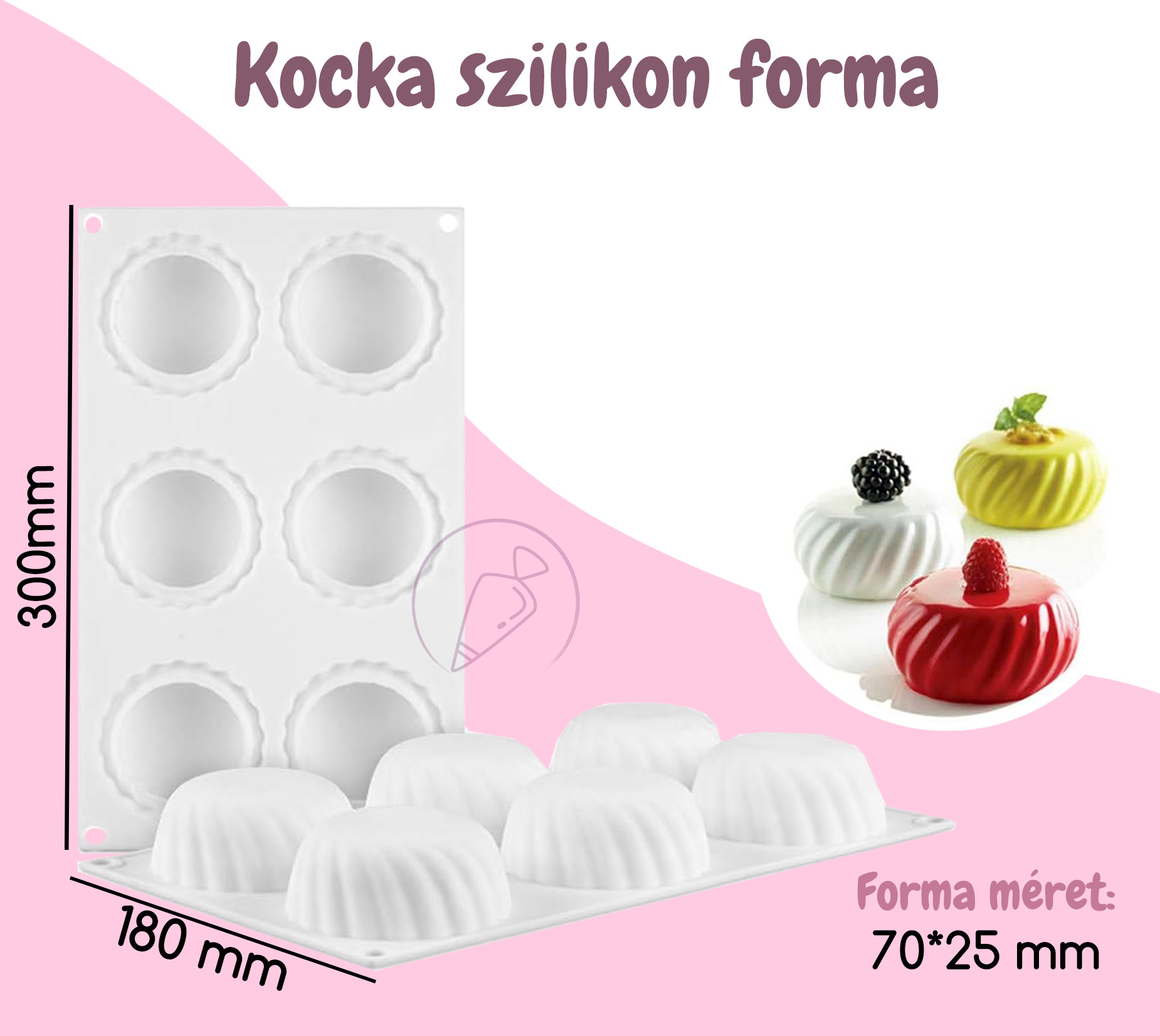 Bordás szilikon forma