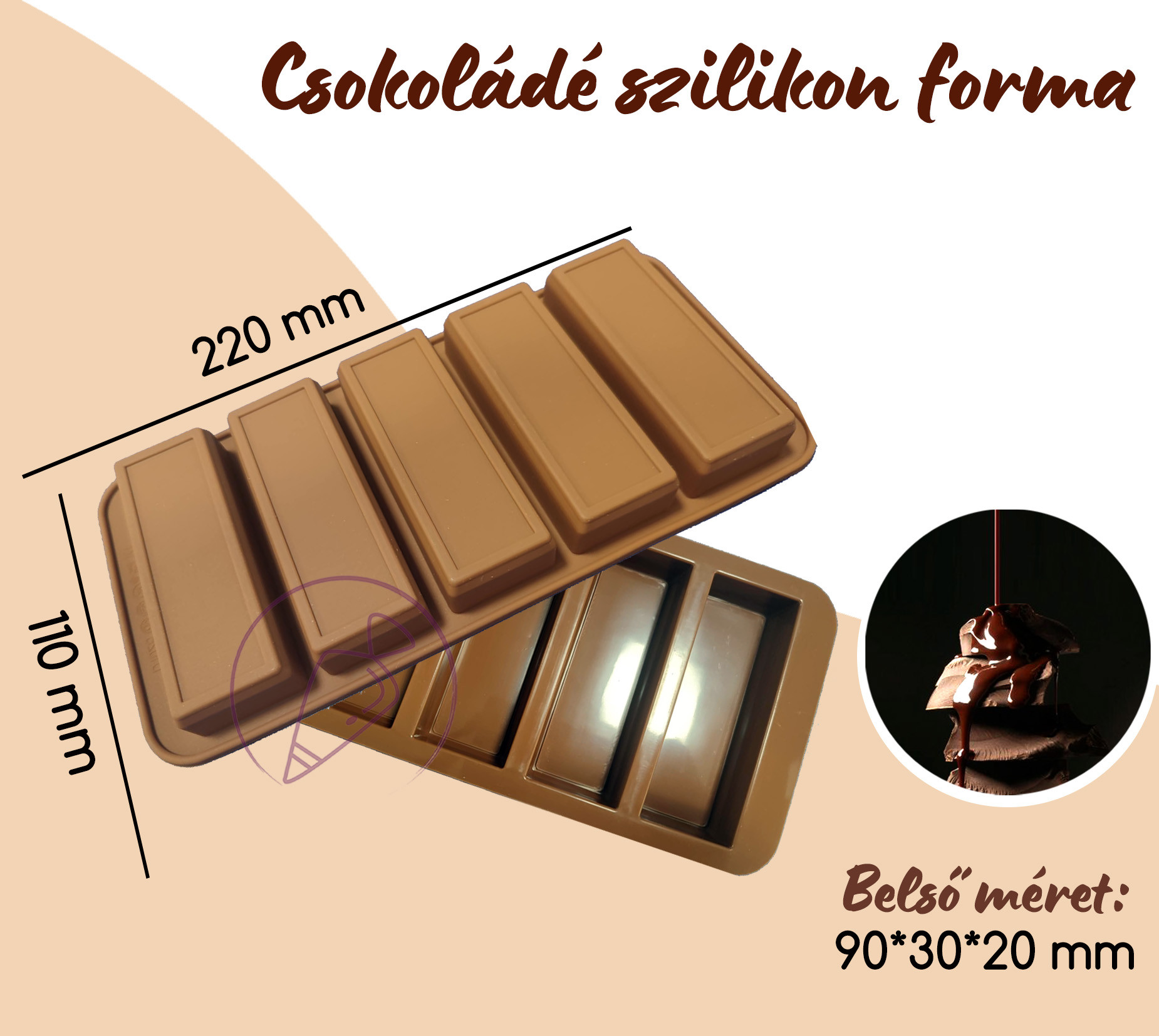 Csokoládé bonbon szilikon forma Dubai