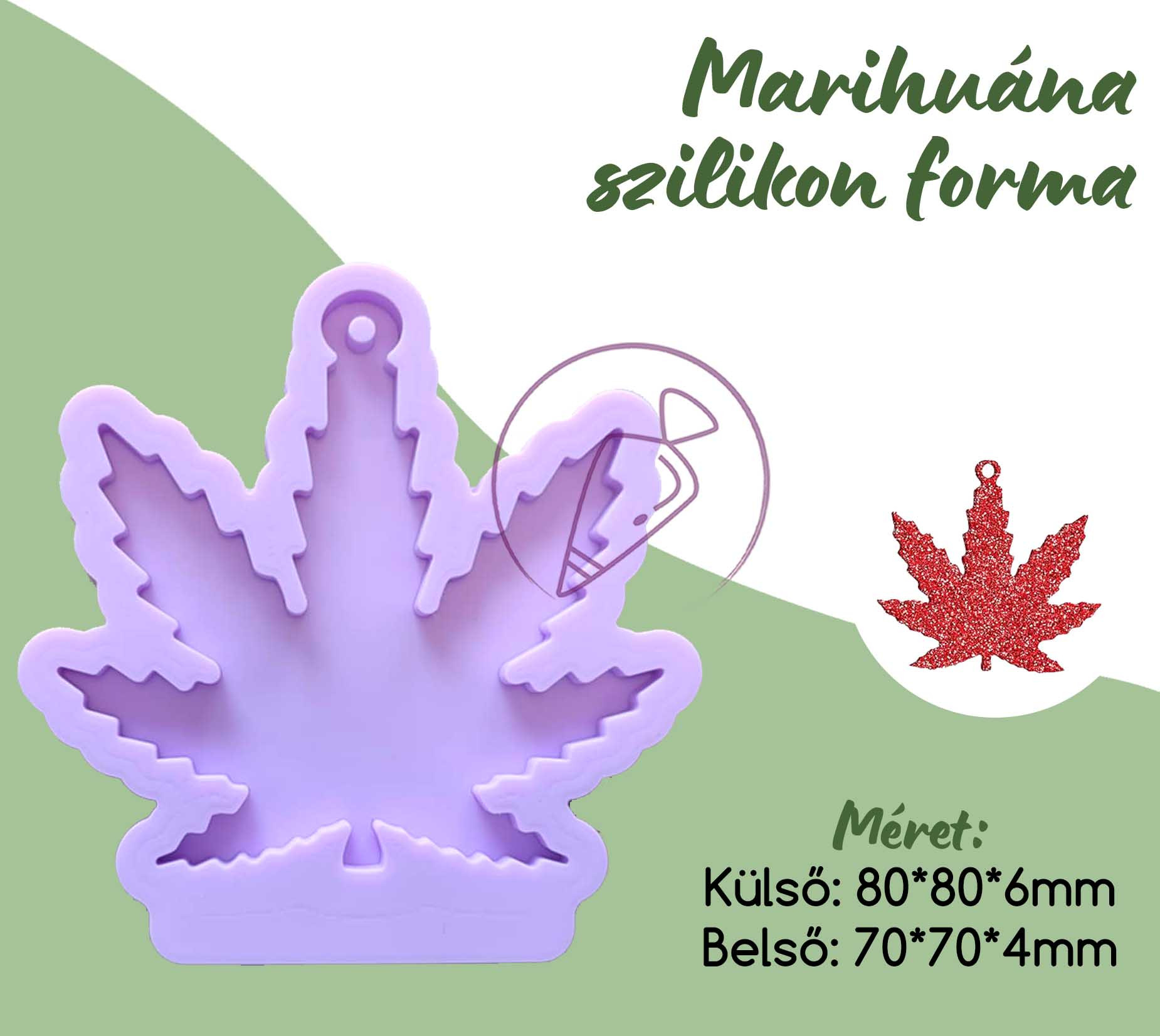 Cannabis Marihuána szilikon forma