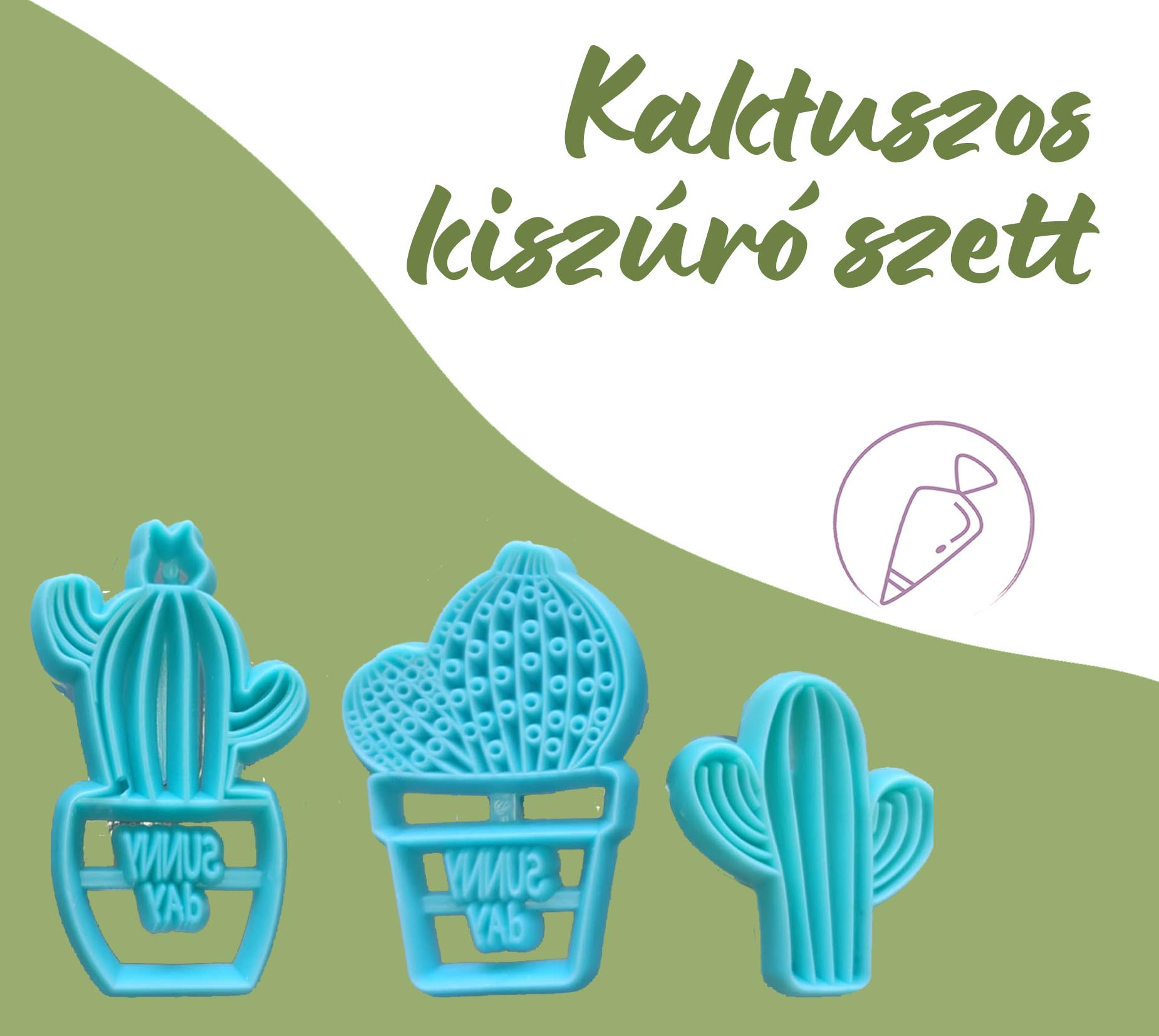 Kaktuszos kiszúró mintázó szett