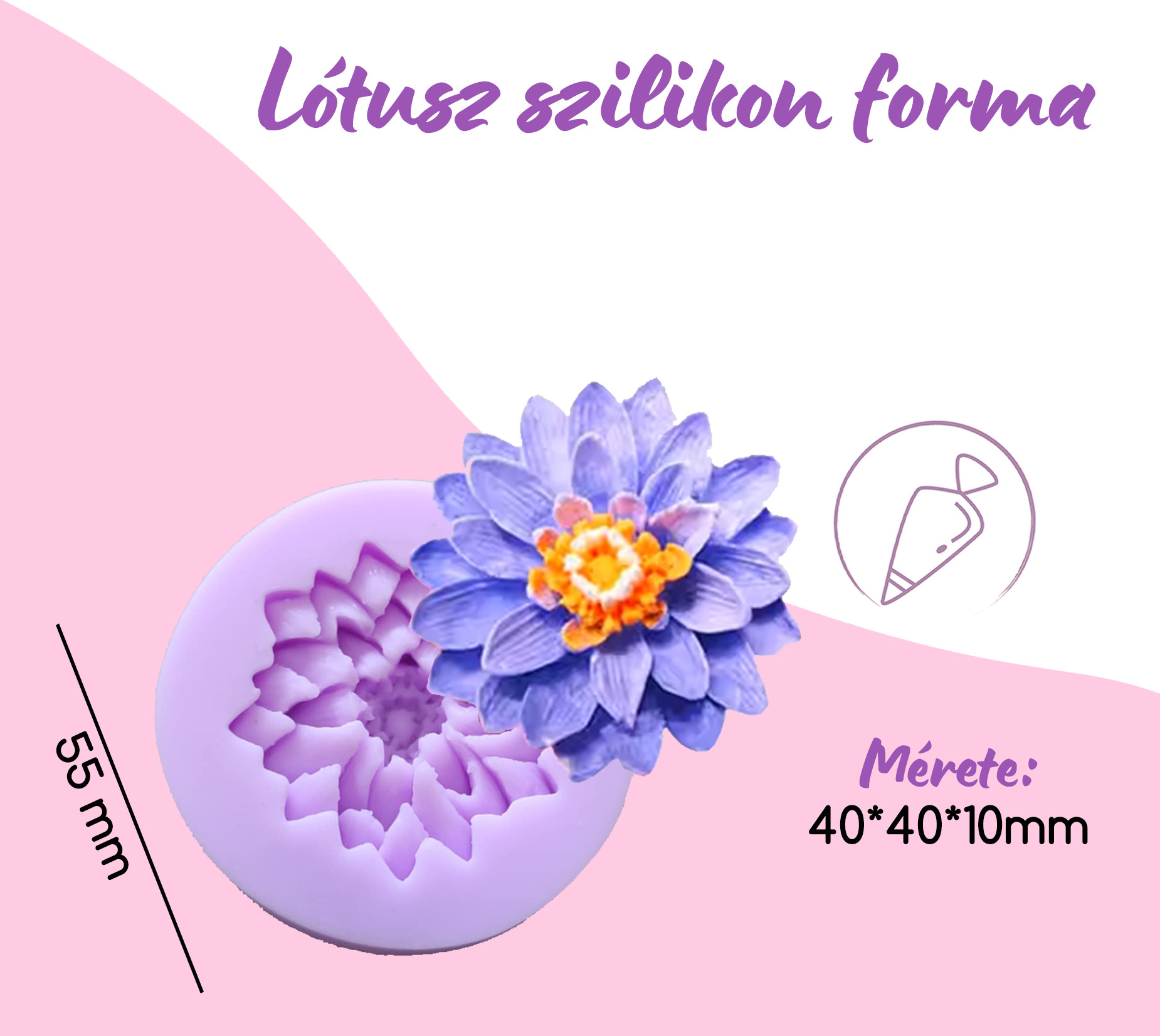 Lótusz szilikon forma