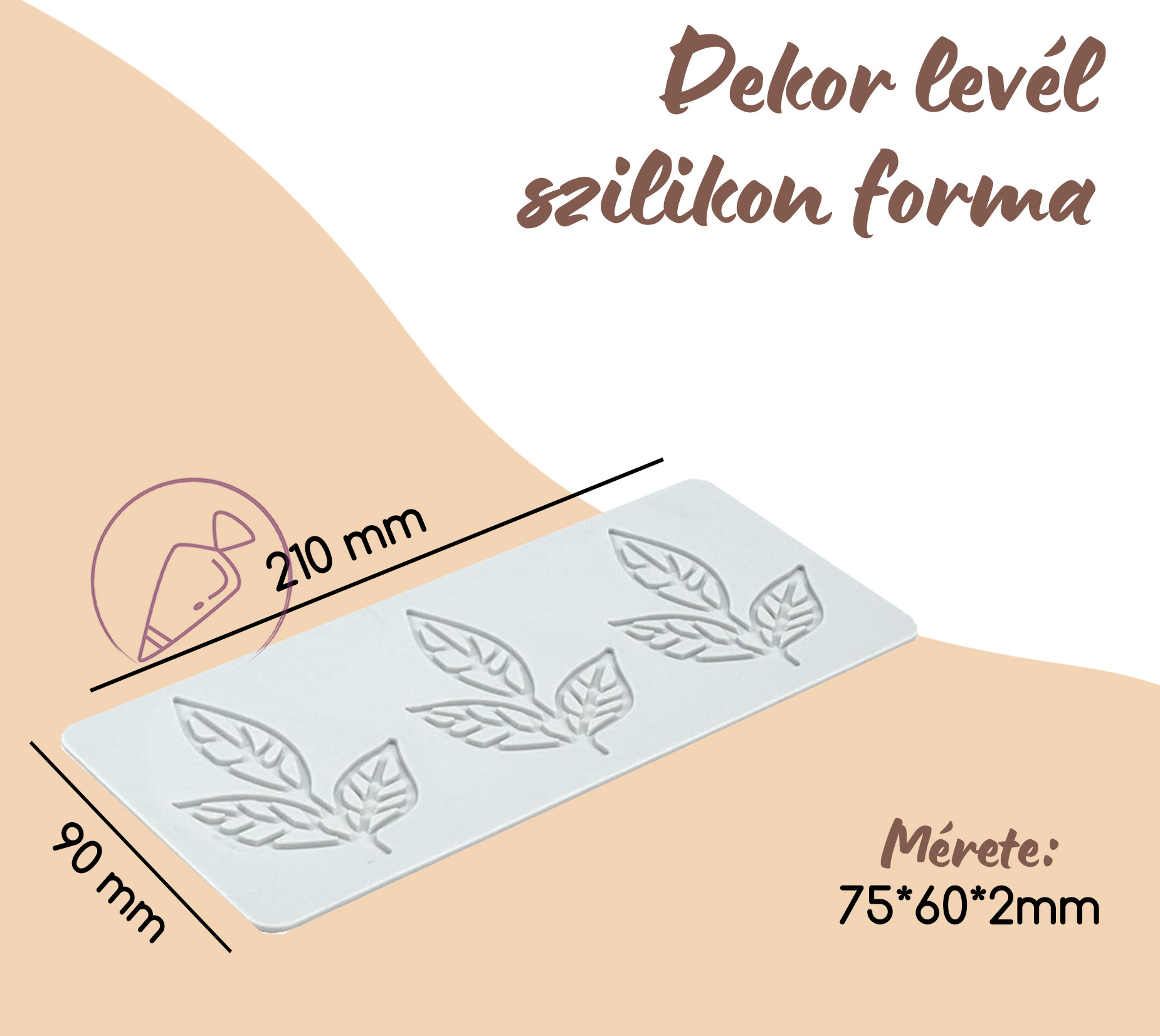 Szilikon dekor forma levél tull