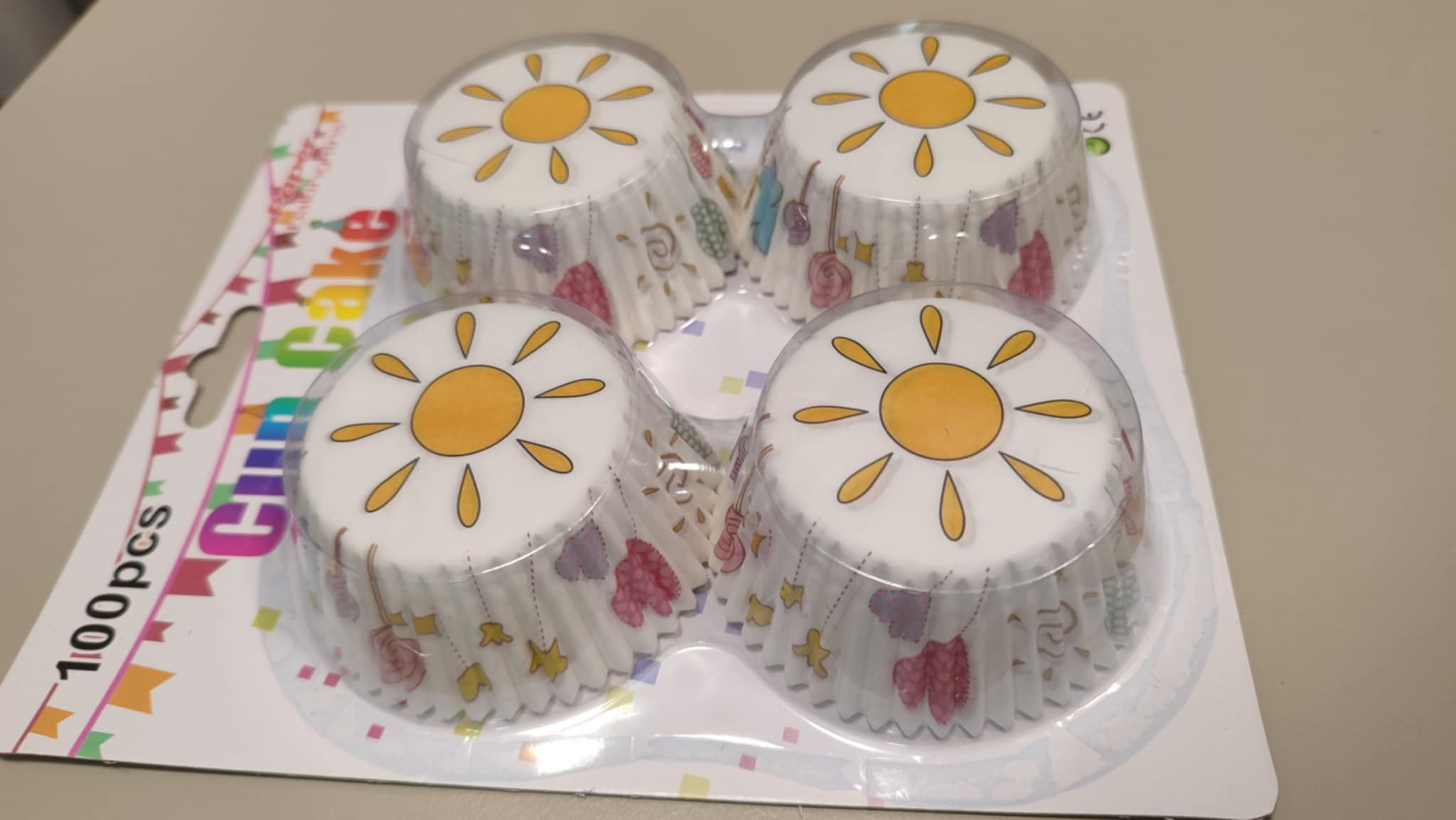 Napocskás nyári muffin papír / kapszli (100db/csomag)