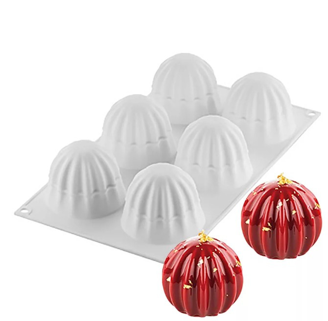 Karácsonyi gömb mousse szilikon 6 üreges