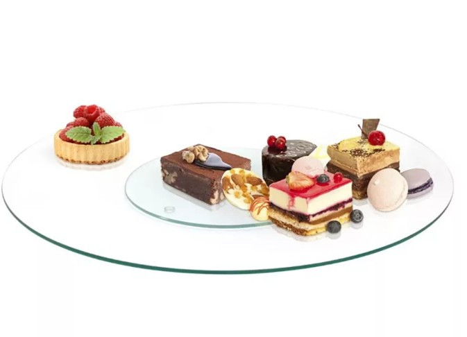 Forgatható üveg tortaállvány 25 cm