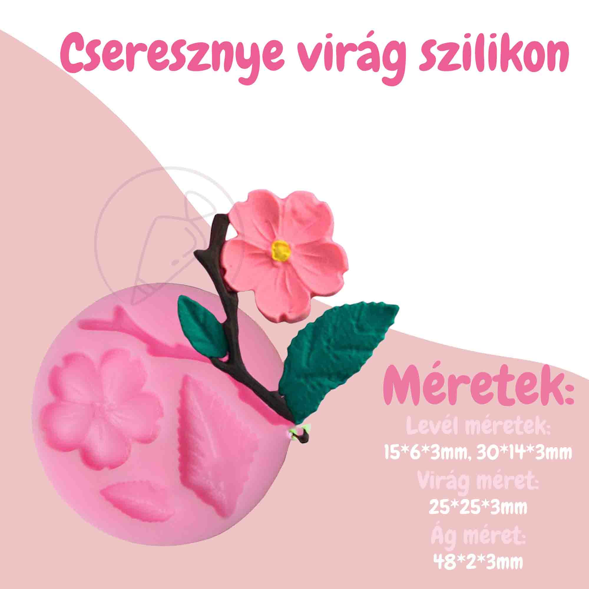 Cseresznye virág szilikon forma