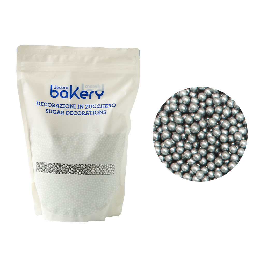 Ezüst színű Cukorgyöngy 4mm 1 Kg