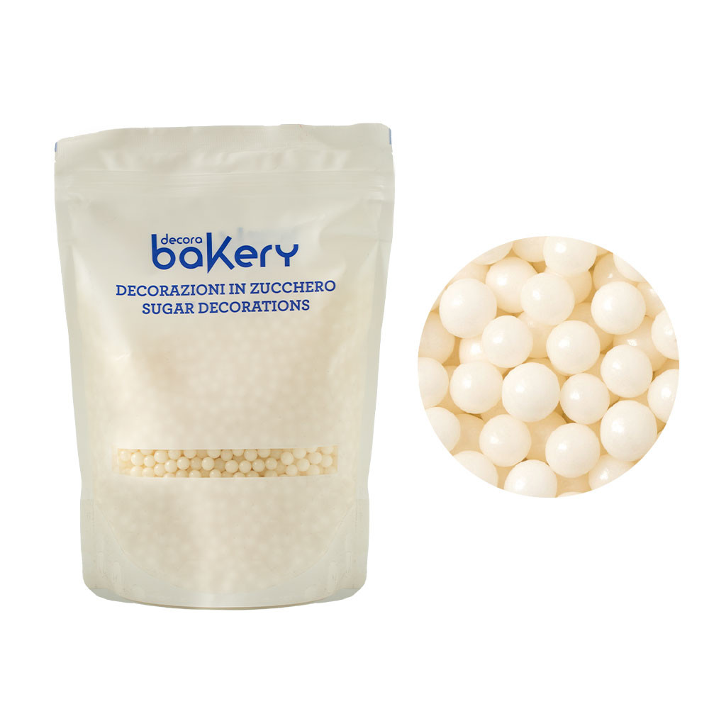 7 mm Maxi Gyöngyház Fehér 1 Kg Cukorgyöngy