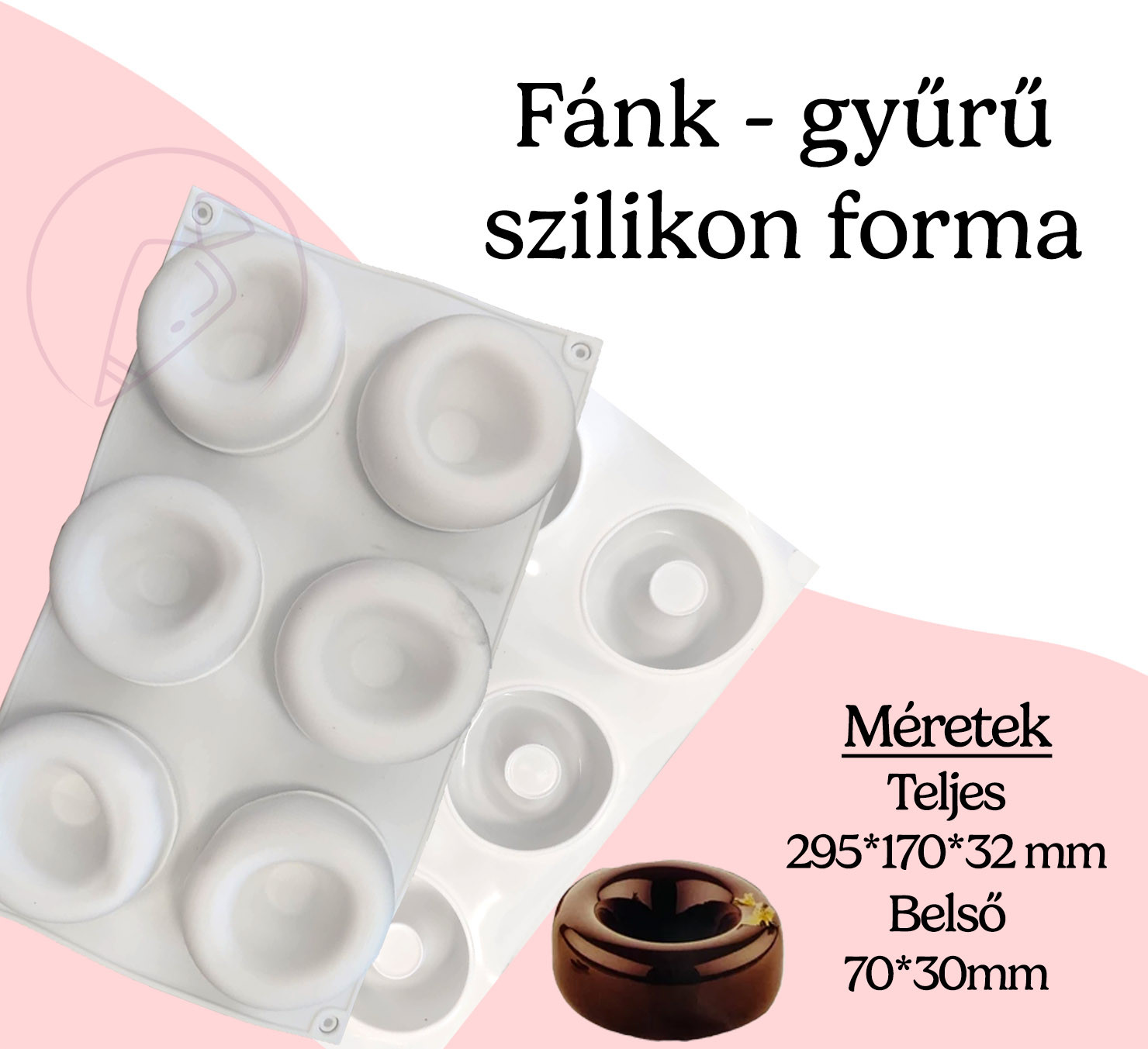 Fánk gyűrű szilikon forma