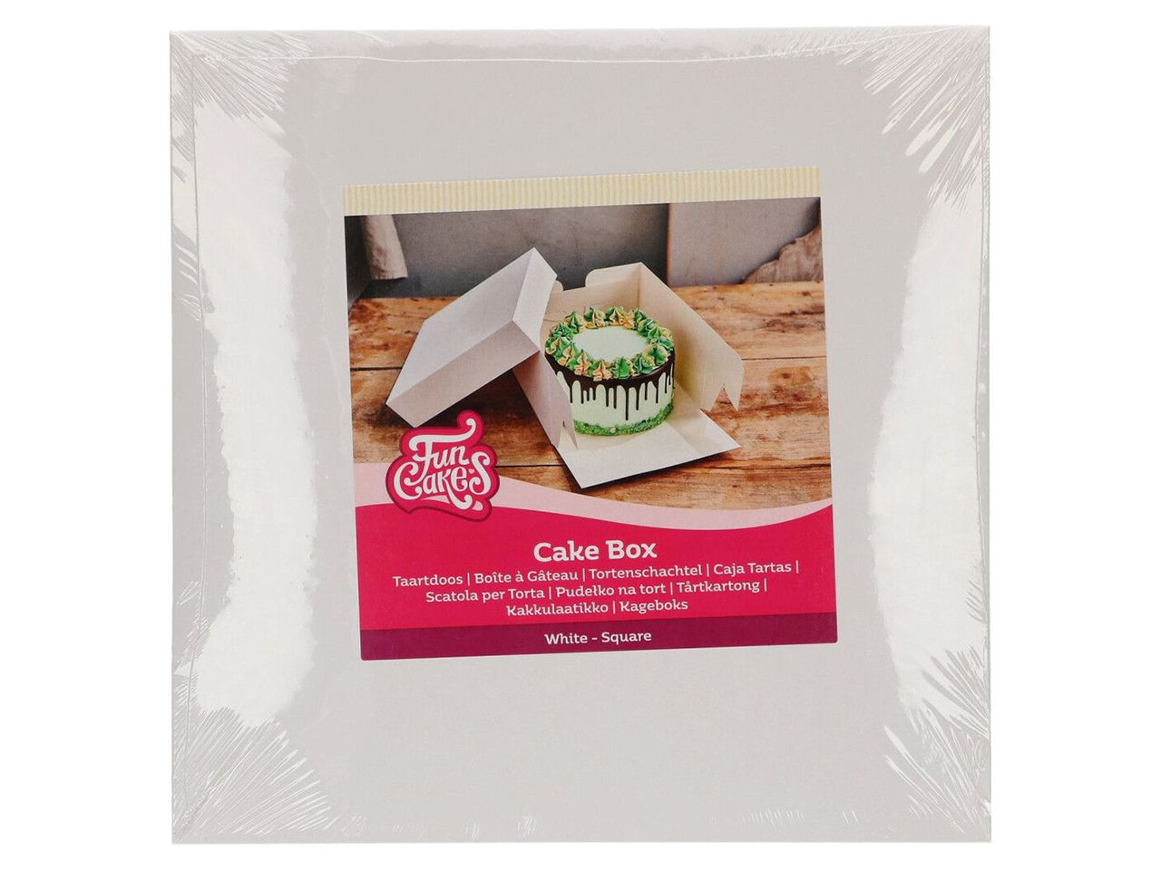 Funcakes Cake Box White 25 x 25 x 15cm