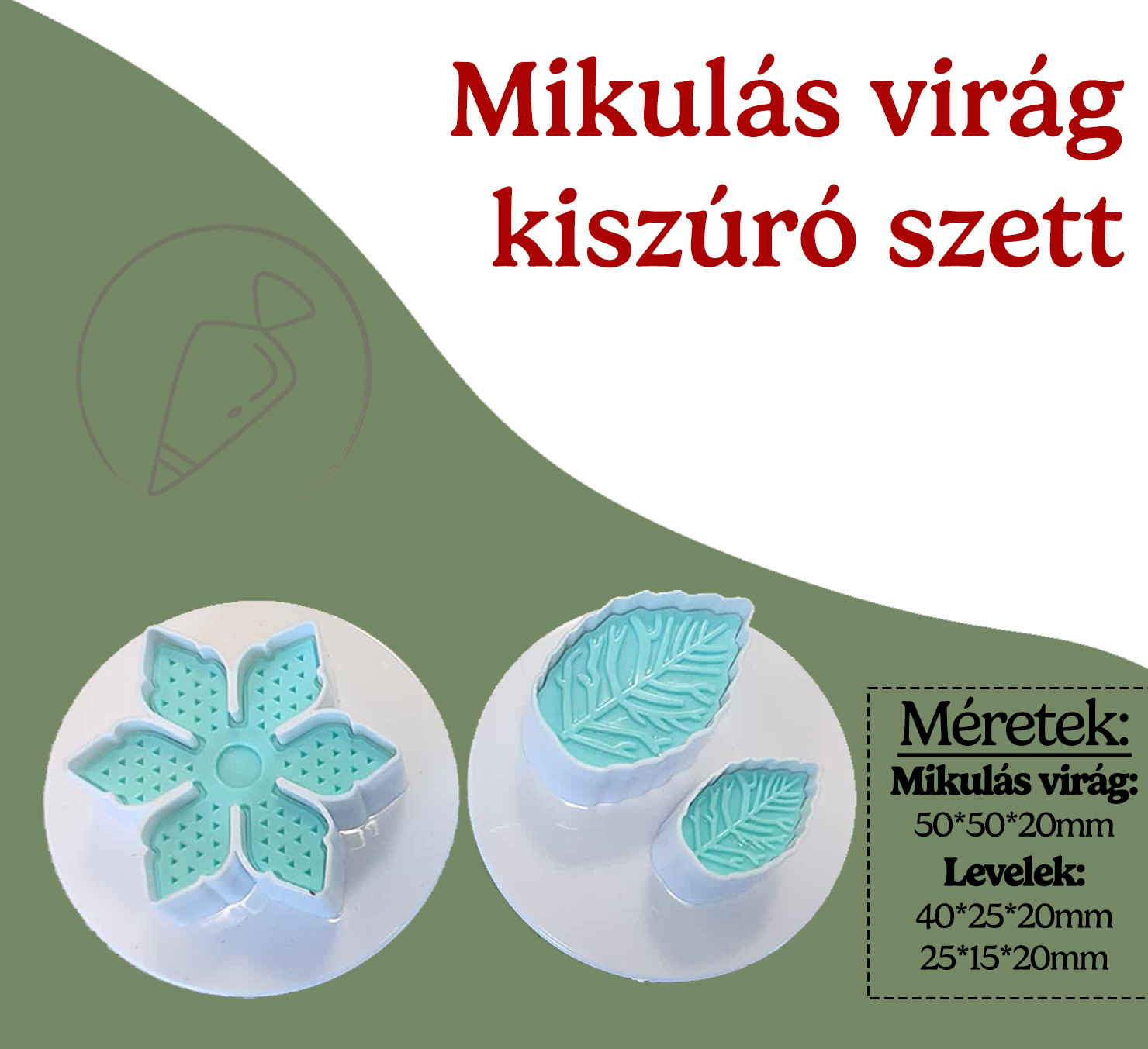 Mikulás virág kiszúró szett