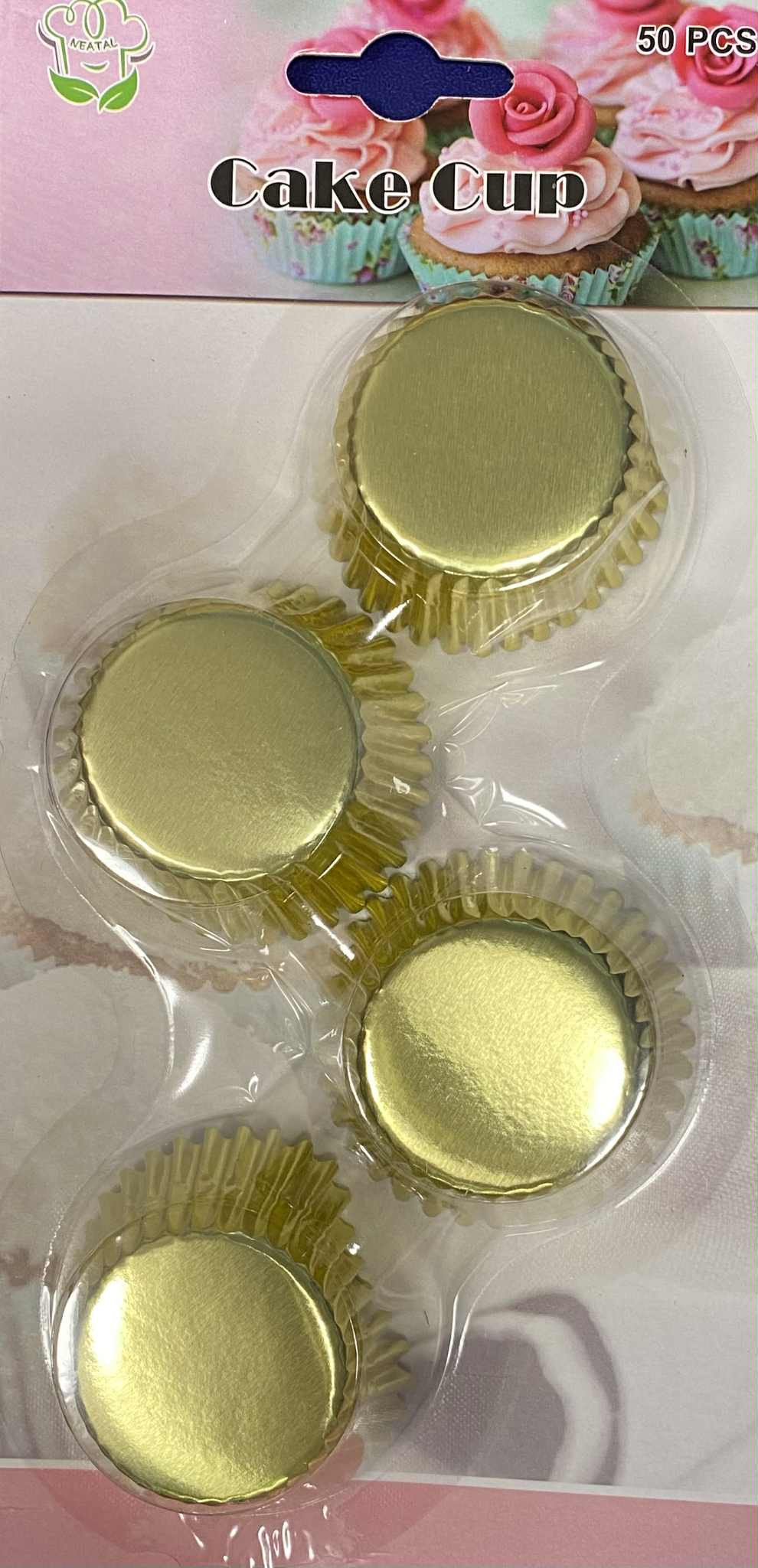 Arany metál mini muffin papír / kapszli (50db/csomag)