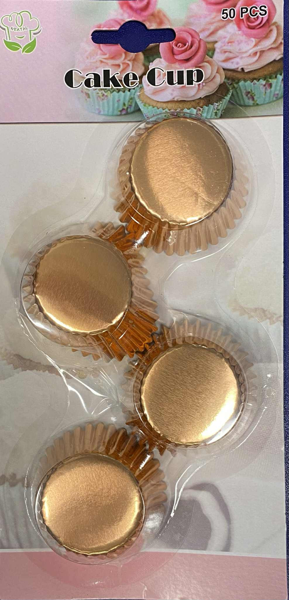 Rosegold metál mini muffin papír / kapszli (50db/csomag)