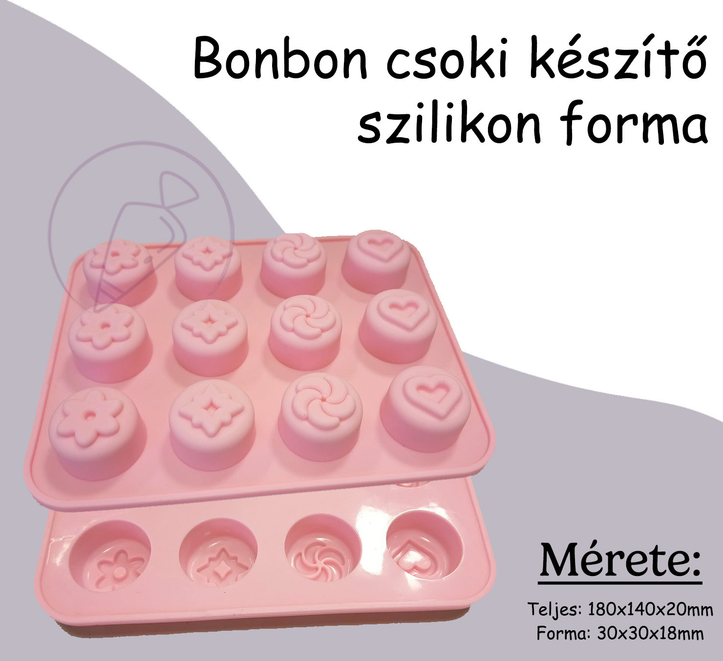 Bonbon csokoládé szilikon forma