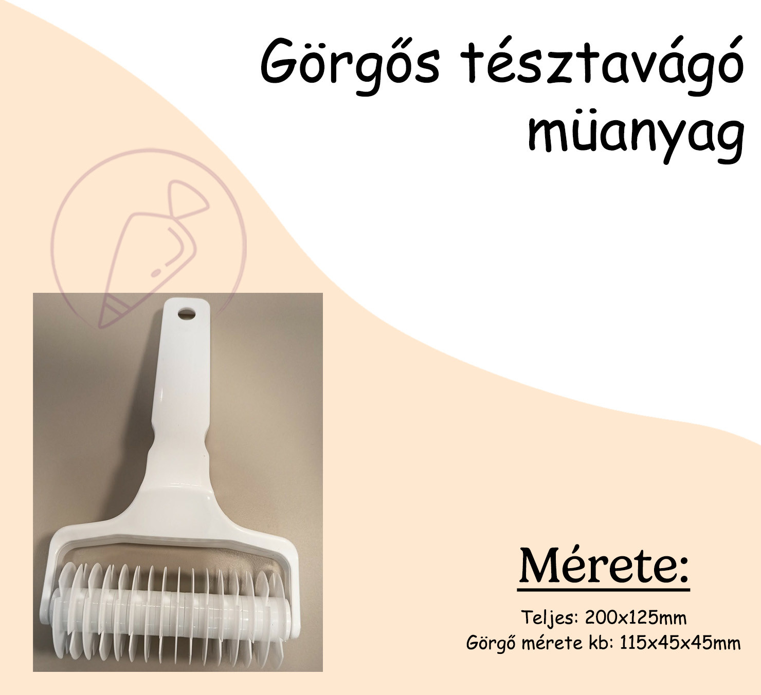Görgős müanyaga tésztavágó