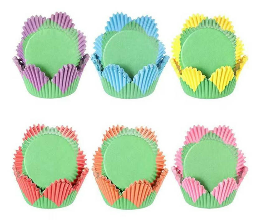 Színes virág formájú muffin/cupcake kapszli (100db/csomag)