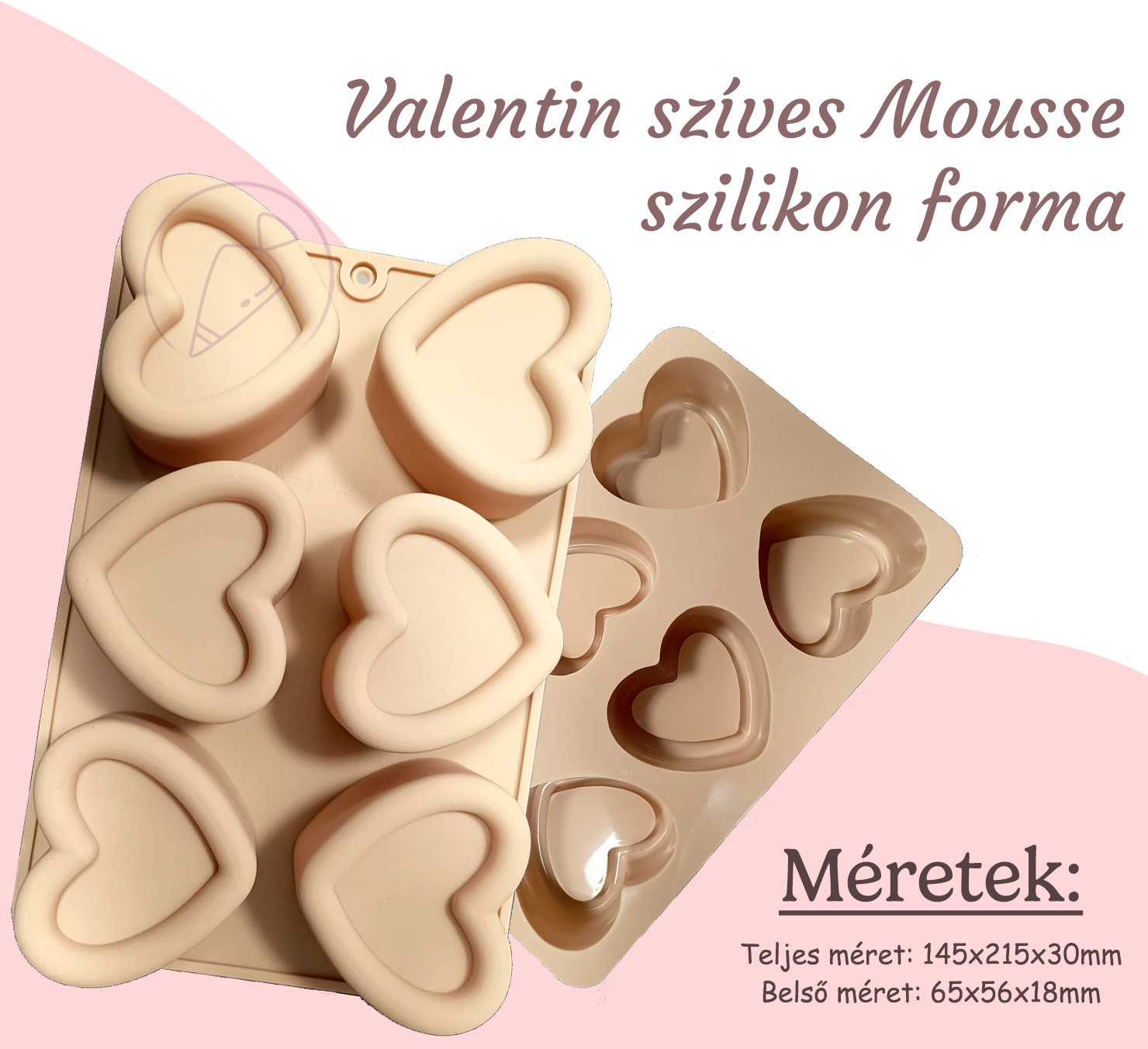 Valentin napi szív mousse szilikon