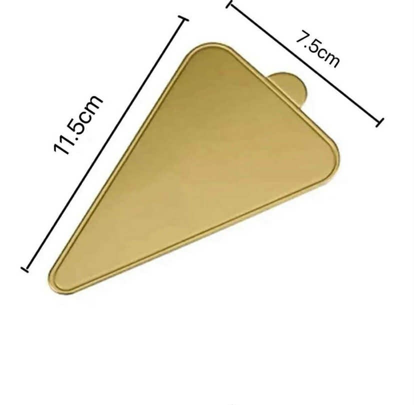 Mono tortaszelet alátét, 11.5 x 7.5 cm 1mm arany-fehér