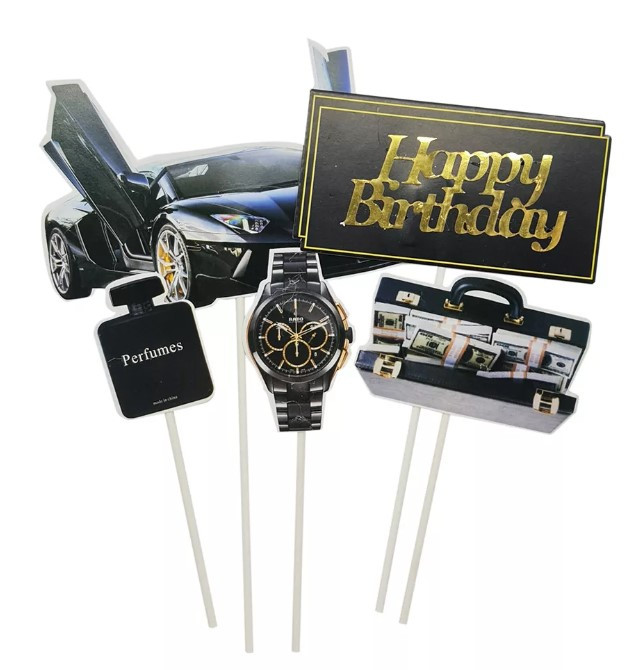 Pasis Autós Happy Birthday Beszúró szett