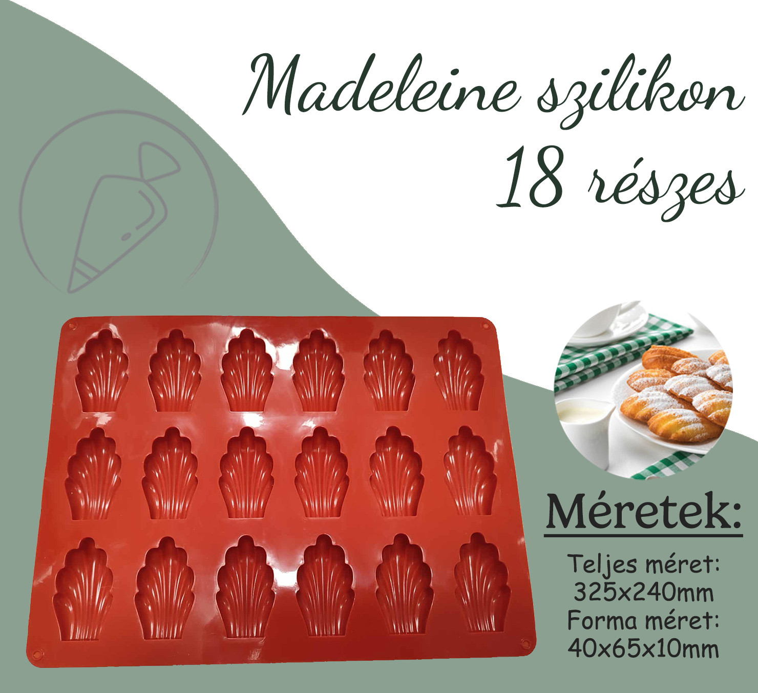 Madeleine szilikon 18 részes