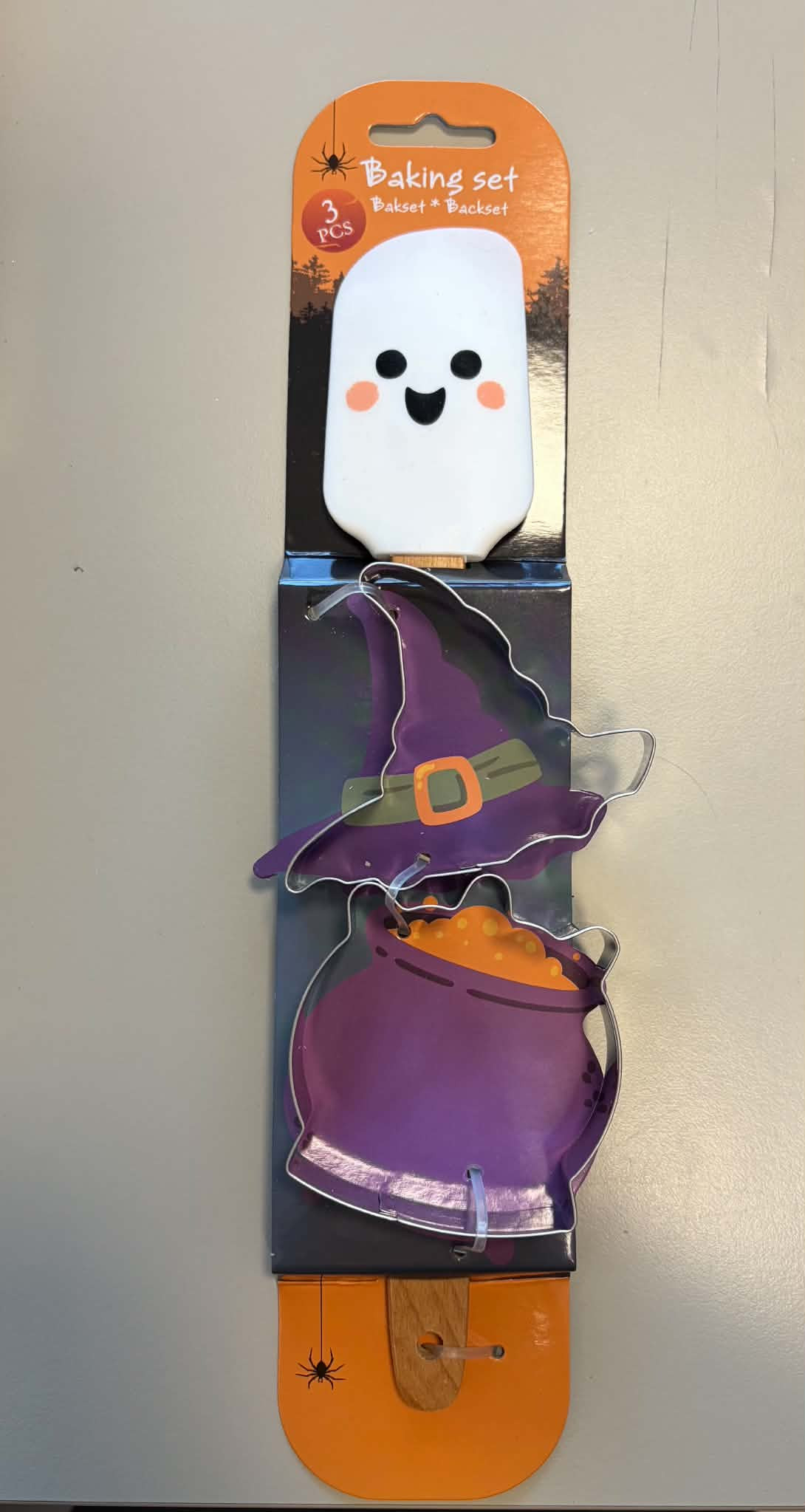 Halloween sütőszett, 2 részes – Happy Halloween spatula és szellem kiszúró