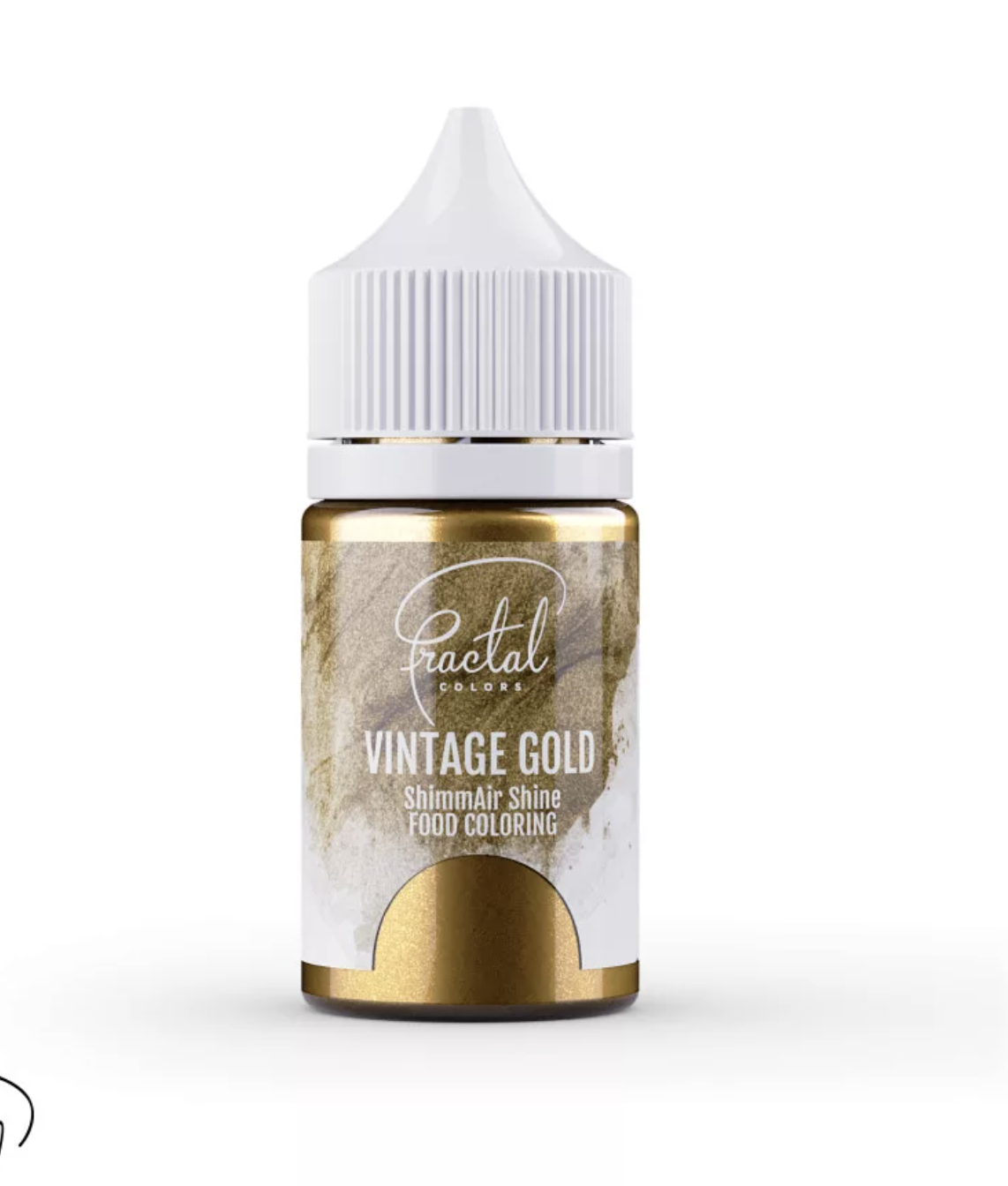 FRACTAL ShimmAir Vintage Gold E171-mentes selyemfényű folyékony ételfesték