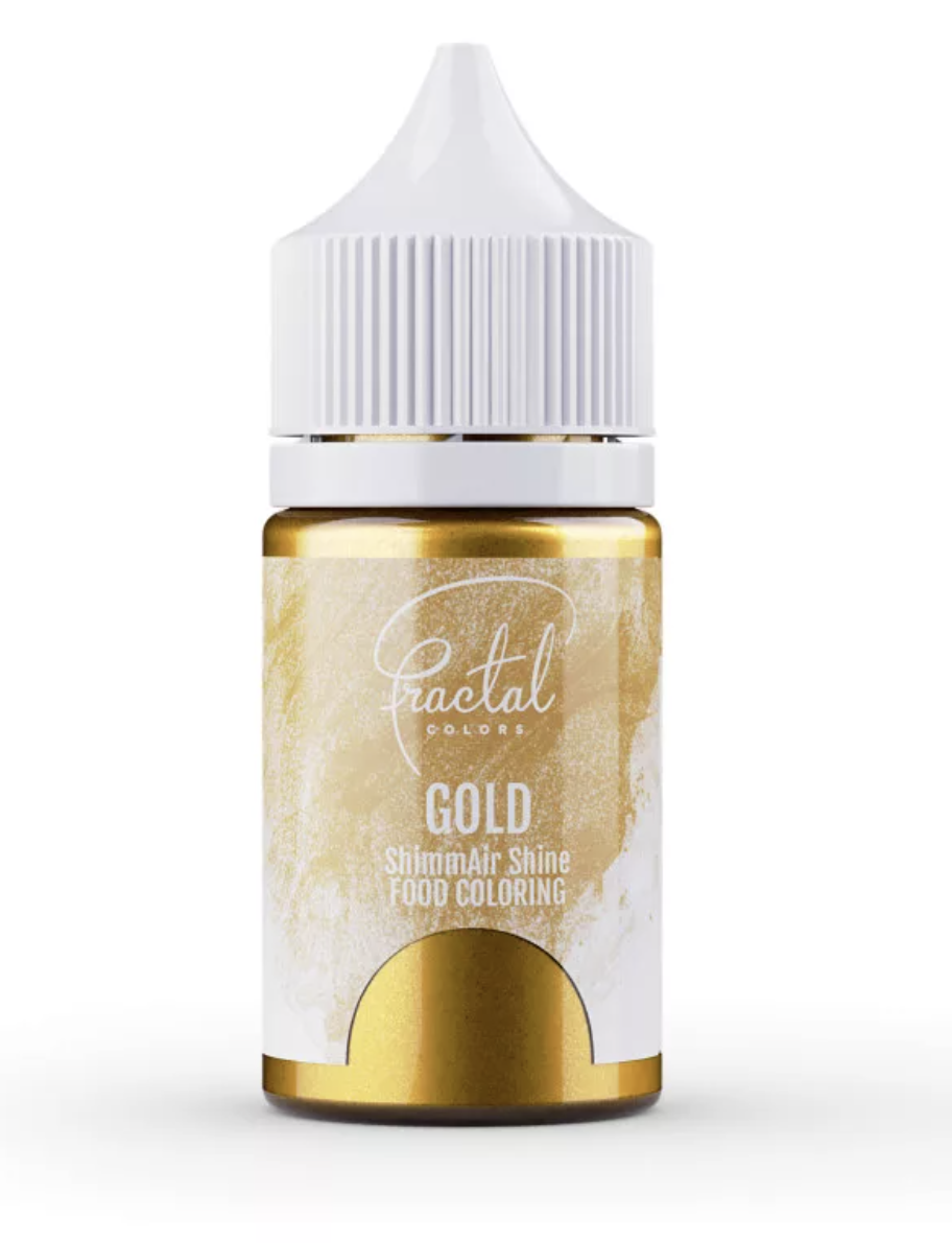 FRACTAL ShimmAir Gold E171-mentes selyemfényű folyékony ételfesték