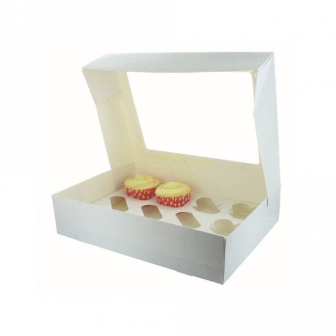 Ablakos fehér 12es muffin doboz