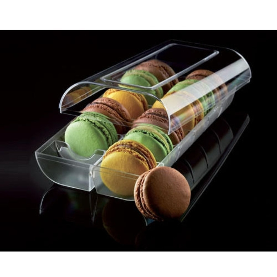 Macaron doboz átlátszó 12db-os műanyag