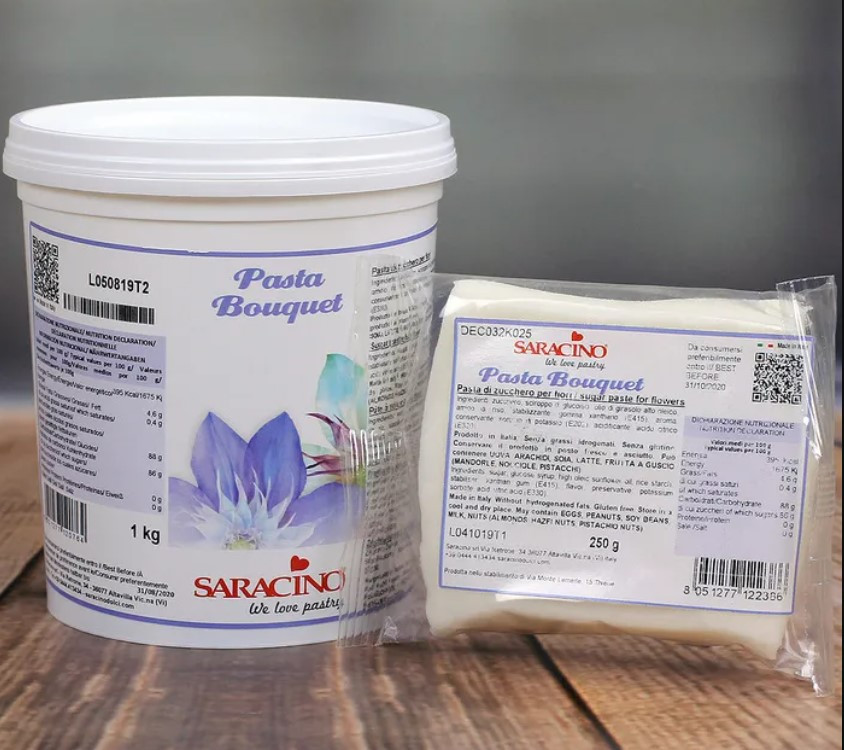 Saracino gum paste 1kg fehér virágmassza